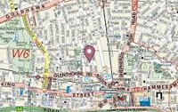 Brackenbury Village on a map