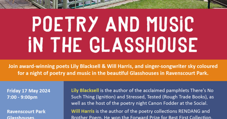 Poetry at the glasshouse 2024