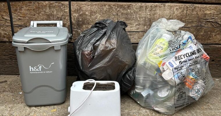 Small electricals kerbside recycling service